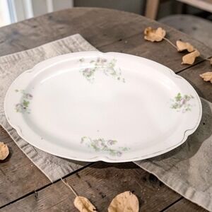 Alice Austria Purple Roses Oval Serving Platter, Replacement 14" Porcelain Dish